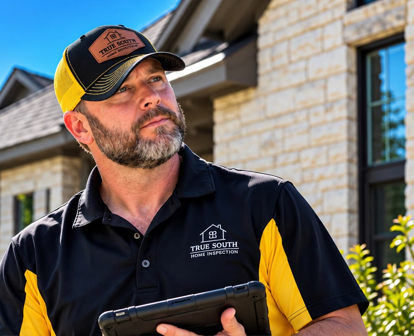 Kevin Cearley inspecting a home for True South Home Inspection